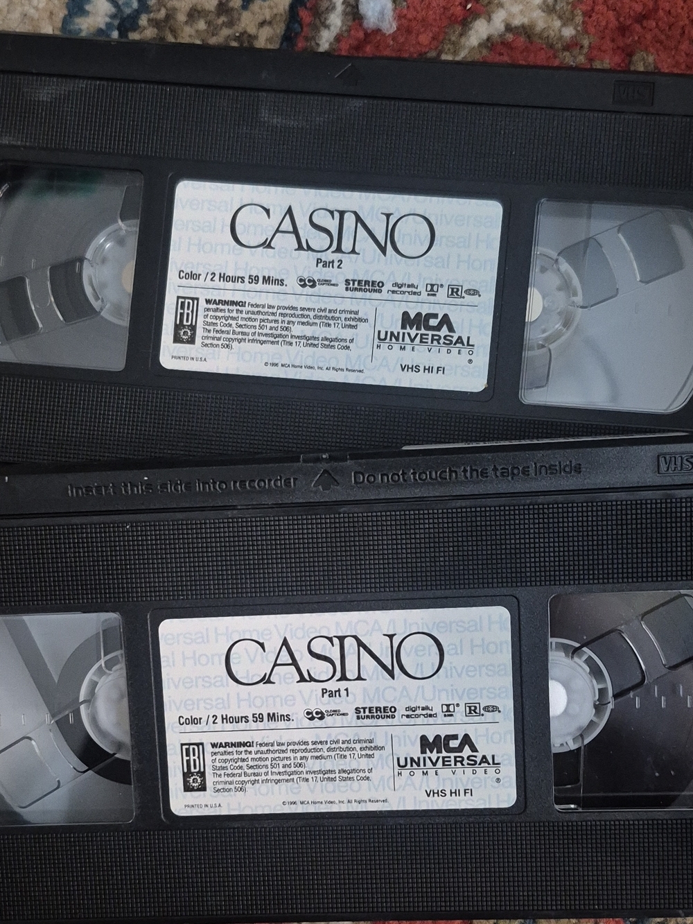 CASINO VHS Movie Tapes - Black